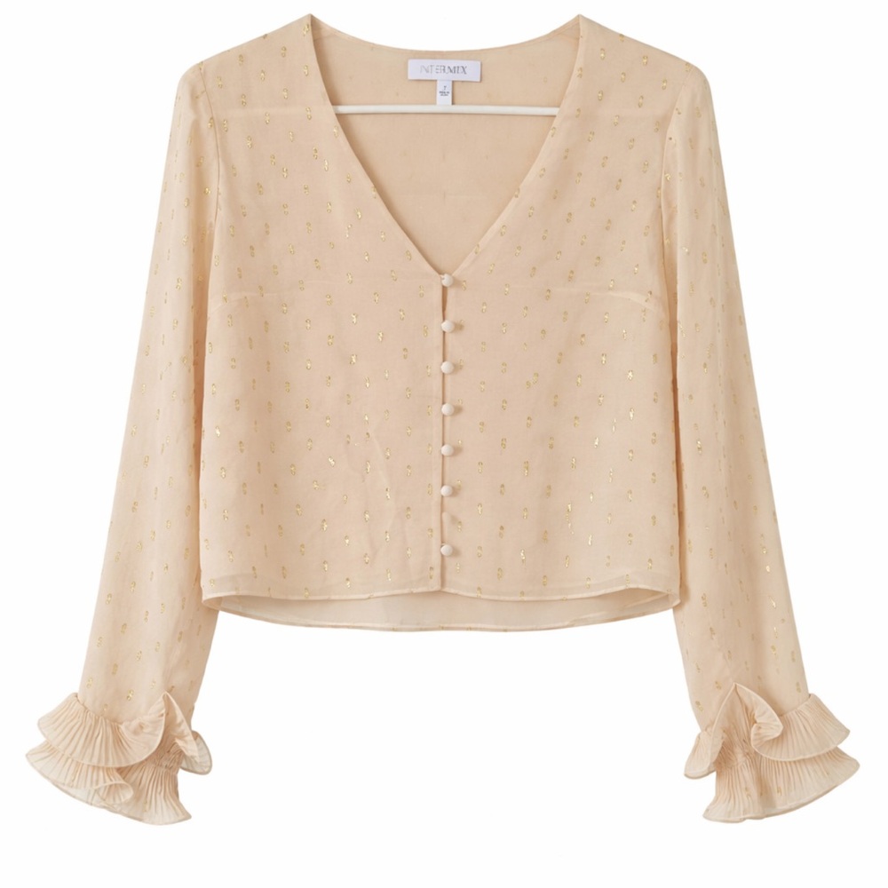 Intermix Georgette Livia Top Size 2